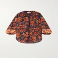 Zimmermann - + Net Sustain Junie Tie-detailed Floral-print Organic Silk Blouse - Navy - 00