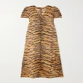 Zimmermann - Matchmaker Tiger-print Silk Maxi Dress - Tan - 1