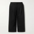 Carolina Herrera - Pleated Wool-blend Crepe Wide-leg Pants - Black - US4