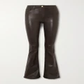 L'AGENCE - Marty Coated High-rise Flared Jeans - Brown - 23