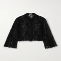 L'AGENCE - Carter Guipure Lace Shirt - Black - medium