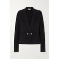 L'AGENCE - Sofia Button-embellished Knitted Blazer - Black - medium