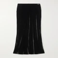 L'AGENCE - Zeta Velvet Maxi Skirt - Black - small