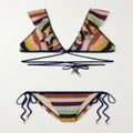 Zimmermann - Alight Striped Metallic Stretch-knit Bikini - Multi - 1