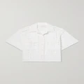 Zimmermann - Matchmaker Cropped Broderie Anglaise Cotton Shirt - Ivory - 0