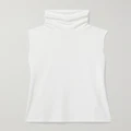 L'Agence - Ceci Ribbed Stretch-modal Turtleneck Top - White - x large