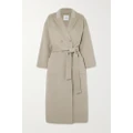 Anine Bing - Dylan Double-breasted Belted Wool And Cashmere-blend Coat - Gray - x large
