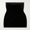 Alex Perry - Strapless Stretch-velvet Mini Dress - Black - UK 6