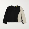Moncler Genius - + Adidas Originals Striped Two-tone Cotton-jersey Top - Black - small