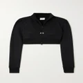 COURREGES - Cropped Ribbed Jersey Jacket - Black - medium