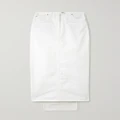 COURREGES - Asymmetric Paneled Denim Midi Skirt - White - FR34