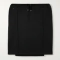 COURREGES - Tracksuit Interlock Paneled Jersey Midi Skirt - Black - medium