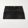 Isabel Marant - Narjis Frayed Denim Mini Skirt - Black - FR36