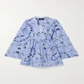 Etro - Belted Printed Cotton And Silk-blend Voile Mini Dress - Blue - IT38