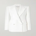 Alexander McQueen - Double-breasted Cady Blazer - White - IT38