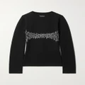 Balenciaga - Printed Stretch-cotton Jersey Top - Black - XS