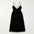 Ulla Johnson - Lavinia Open-back Ruffled Velvet Gown - Black - US12