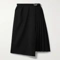 Tibi - + Net Sustain Belted Pleated Recycled Woven Maxi Wrap Skirt - Black - US0
