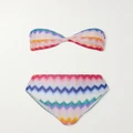 Missoni - Mare Striped Metallic Crochet-knit Bikini - Multi - IT46
