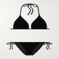 Norma Kamali - Velvet Triangle Bikini - Black - x small
