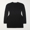 Balenciaga - Crystal-embellished Stretch-knit Mini Dress - Black - S