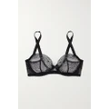 Agent Provocateur - Isedora Satin-trimmed Lace Underwired Soft-cup Bra - Black - 32A