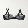 Agent Provocateur - Isedora Satin-trimmed Lace Underwired Soft-cup Bra - Black - 34C