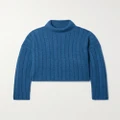 Altuzarra - Terence Herringbone Cashmere Turtleneck Sweater - Blue - small