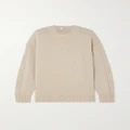 Max Mara - Vicini Cable-knit Cashmere Sweater - Beige - x small
