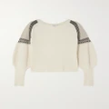 Max Mara - Cosetta Jacquard-knit Wool And Cashmere-blend Sweater - White - large