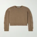 Max Mara - Berlina Cable-knit Cashmere Sweater - Sand - xx large