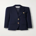Alexander McQueen - Button-embellished Wool-twill Blazer - Blue - IT40