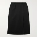 Balenciaga - Wrap-effect Wool-gabardine Maxi Skirt - Black - FR36
