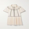 Ulla Johnson - Desi Pleated Embroidered Cotton-poplin Mini Dress - Ivory - US6