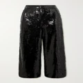 Theory - Sequined Crepe Wide-leg Pants - Black - US2