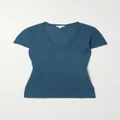 James Perse - Casual Slub Cotton T-shirt - Green - 4