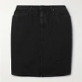 PAIGE - + Net Sustain Siren Denim Skirt - Black - 24