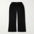 Proenza Schouler - Marie Belted Satin-trimmed Cotton-blend Velvet Straight-leg Pants - Black - US4