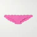 Marysia - Antibes Scalloped Seersucker Bikini Briefs - Pink - x small