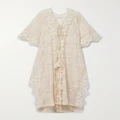 Miguelina - Arelis Cotton Guipure Lace Kaftan - Off-white - x small