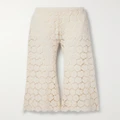 Miguelina - Bertie Cropped Guipure Lace Straight-leg Pants - Off-white - small