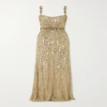 Jenny Packham - Bright Gem Embellished Tulle Gown - Gold - UK 10