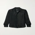 Nili Lotan - Gaia Metallic Pinstriped Silk-blend Chiffon Shirt - Black - medium