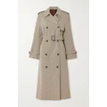 TOTEME - Belted Houndstooth Wool-blend Trench Coat - Beige - DK38