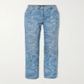 Versace - Printed High-rise Straight-leg Jeans - Blue - 30