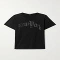 R13 - New York Boy Printed Cotton-jersey T-shirt - Black - x small
