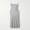 ST. AGNI - Stretch Silk-blend Satin Maxi Dress - Silver - x large