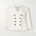 Veronica Beard - Fevre Dickey Double-breasted Crepe Blazer - Off-white - US2