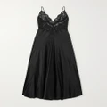 Rodarte - Silk-satin And Cotton-blend Lace Maxi Dress - Black - US2