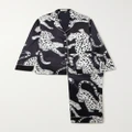 Olivia von Halle - Lila Printed Silk-satin Pajama Set - Black - small